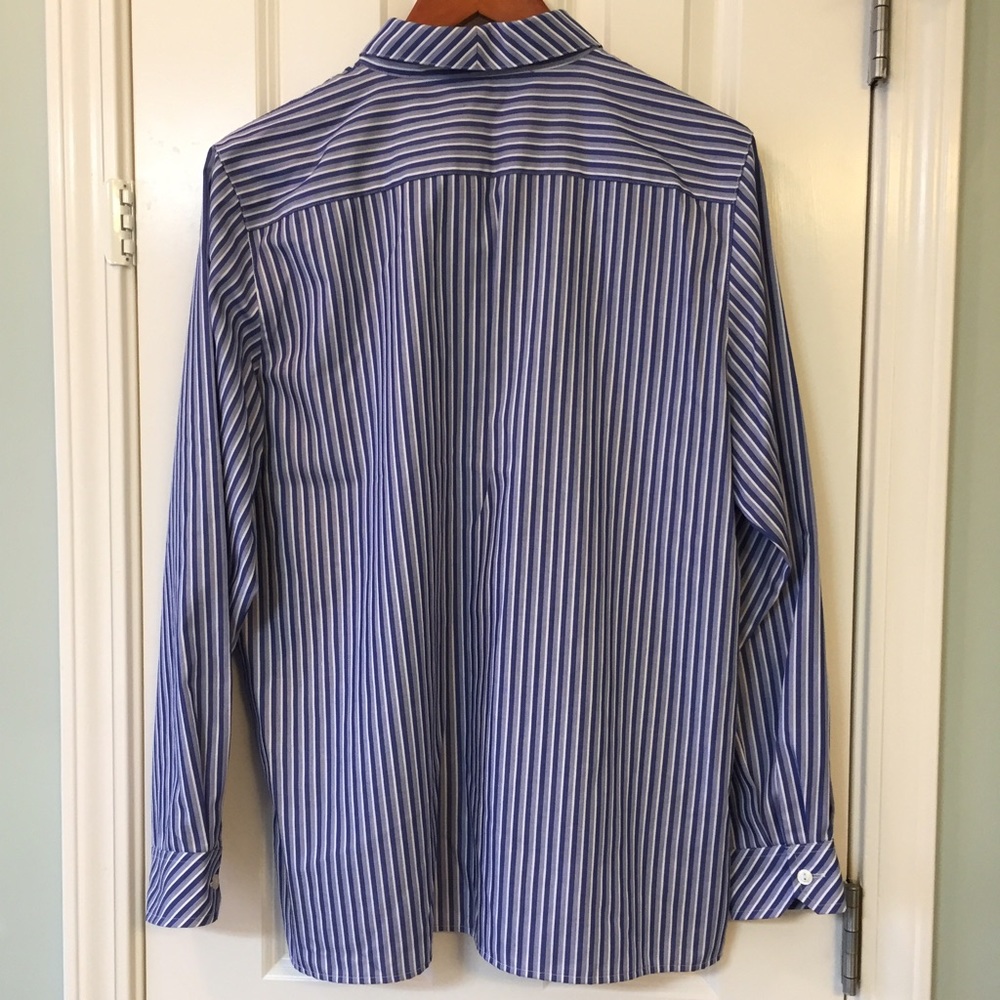 Foxcroft 14 Wrinkle Free Stripe Button Down - image 2
